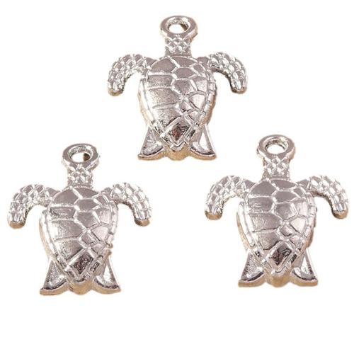 Zinc Alloy Animal Pendants Turtle plated DIY Sold By Bag