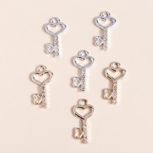 Zinc Alloy Key Pendants plated DIY Sold By Bag