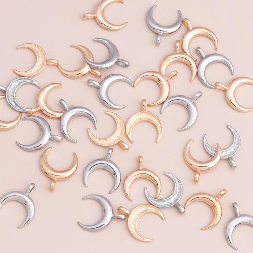 Zinc Alloy Moon Pendler, forgyldt, du kan DIY, flere farver til valg, 20pc'er/Bag, Solgt af Bag