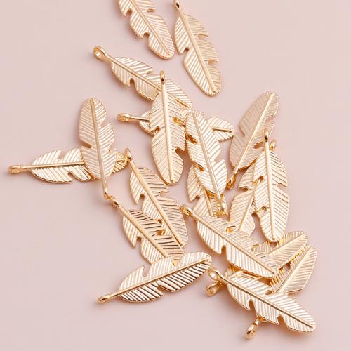 Zinc Alloy Leaf Pendants plated DIY Sold By Bag