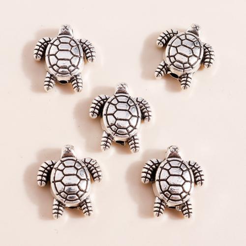 Pendentifs animaux en alliage de zinc, tortue, Placage, DIY, 20PC/sac, Vendu par sac