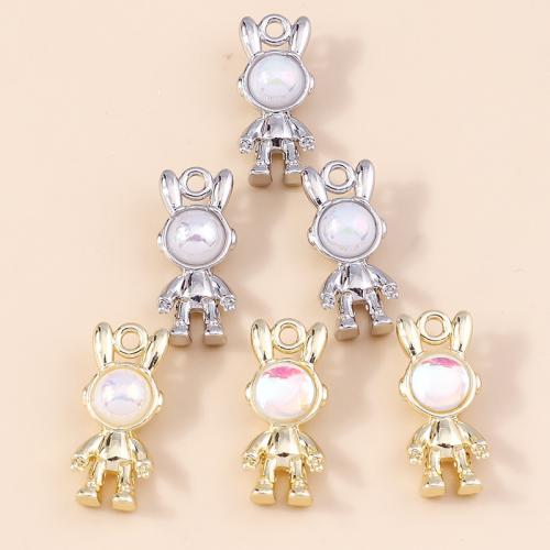 Zinc Alloy Pendants with Acrylic plated DIY & enamel Sold By Bag