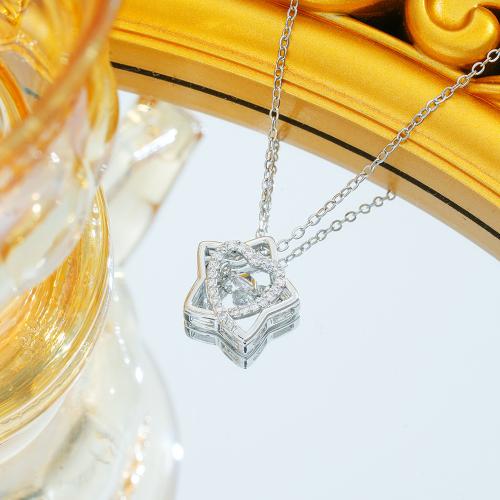 Stainless Steel Jewelry Necklace 304 Stainless Steel Vacuum Ion Plating for woman & with rhinestone Sold By PC