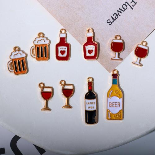 Zinc Alloy Enamel Pendants plated DIY Sold By Bag