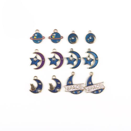 Zinc Alloy Enamel Pendants plated DIY Sold By Bag