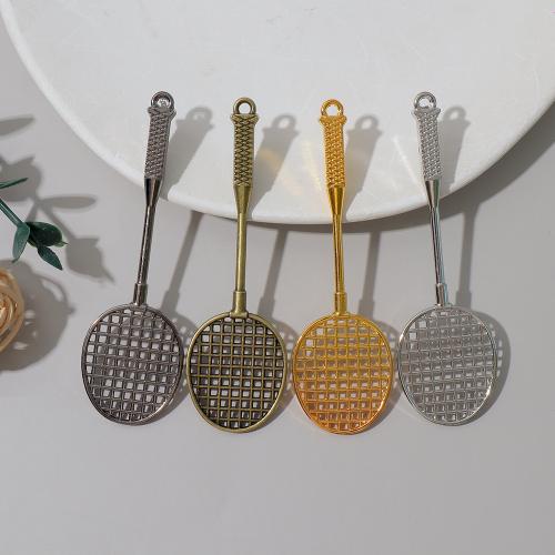 Zinc Alloy Pendants Badminton Racket plated DIY Sold By Bag