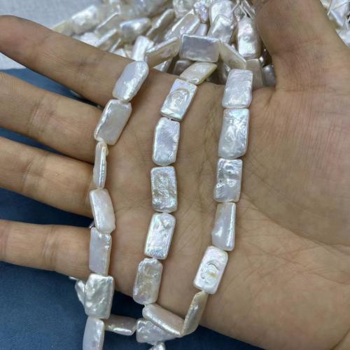 Cultured Baroque Freshwater Pearl Beads Rectangle DIY white Approx Sold By Strand