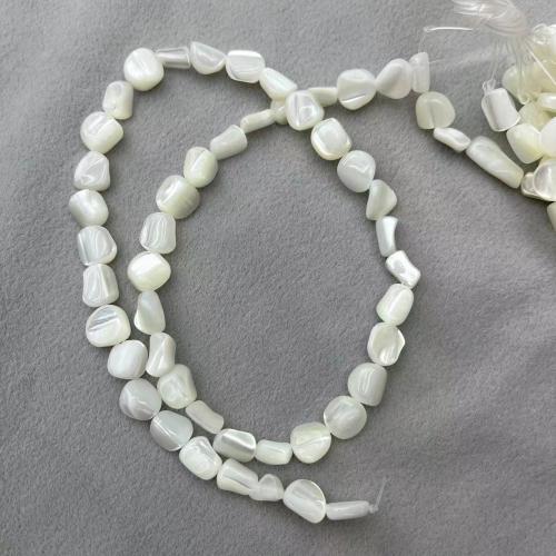 Top Shell Bead, Oregelbunden, DIY, vit, about:7-8mm, Ca 45PC/Strand, Säljs av Strand