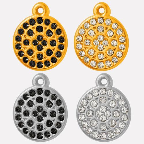 Stainless Steel Pendants 304 Stainless Steel Vacuum Ion Plating DIY & with rhinestone Approx 1.5mm Sold By Bag