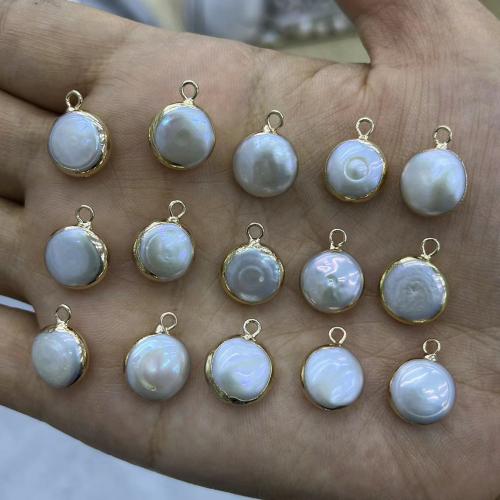 Freshwater Pearl Pendants with Brass gold color plated DIY mm Sold By PC