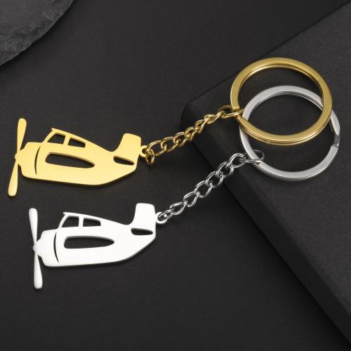 Bag Purse Charms Keyrings Keychains Titanium Steel Airplane plated fashion jewelry 90mm Sold By PC