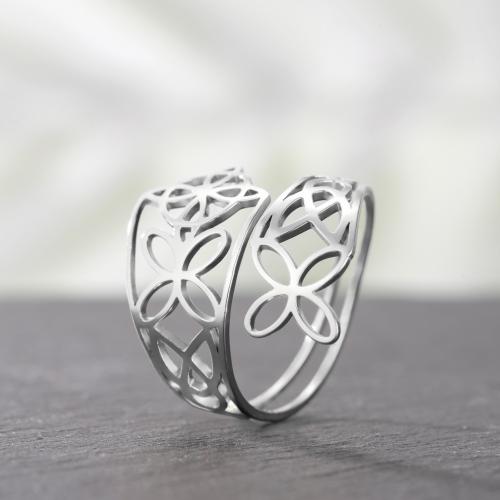 Vinger Ring in edelstaal, 304 roestvrij staal, plated, voor vrouw, meer kleuren voor de keuze, inner diameter:17~20mm, Verkocht door PC