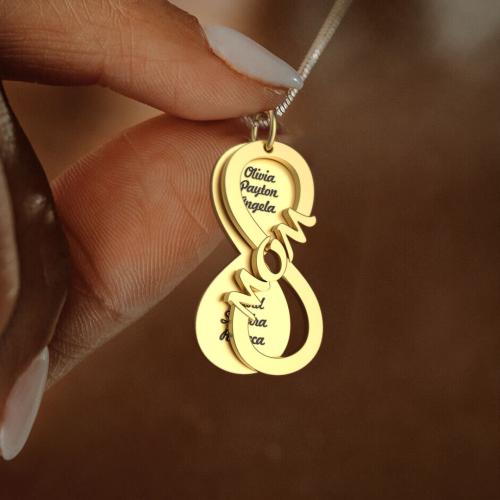 Stainless Steel Jewelry Necklace 304 Stainless Steel with 5CM extender chain Infinity plated for woman Length 50 cm Sold By PC