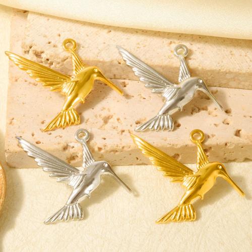 Stainless Steel Animal Pendants 304 Stainless Steel Bird plated DIY Sold By Bag