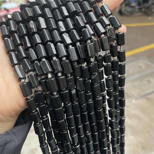 Gemstone Jewelry Beads Schorl DIY black Sold Per Approx 38 cm Strand