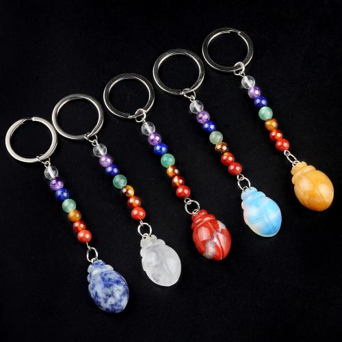 Bag Purse Charms Keyrings Keychains Natural Stone with Zinc Alloy fashion jewelry Sold By PC