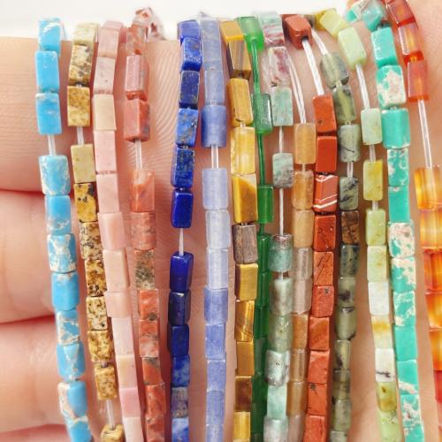 Gemstone Jewelry Beads Natural Stone Rectangle DIY Sold Per Approx 38 cm Strand