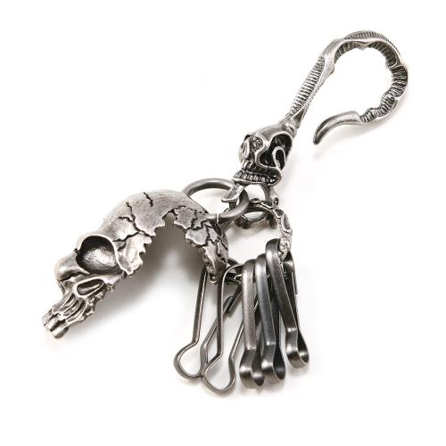 Key Chain, Zinc Alloy, med Jern, antik sølv farve forgyldt, Halloween Design & du kan DIY, Solgt af PC