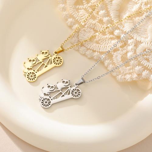 Stainless Steel Jewelry Necklace 304 Stainless Steel Vacuum Ion Plating for woman Length 51-60 cm Sold By Bag