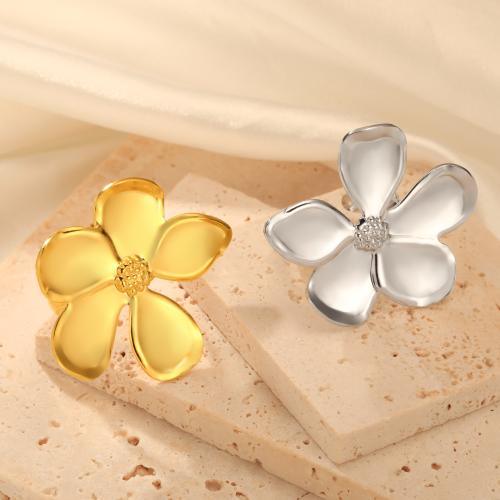 Stainless Steel Stud Earrings 304 Stainless Steel Vacuum Ion Plating for woman Sold By Bag