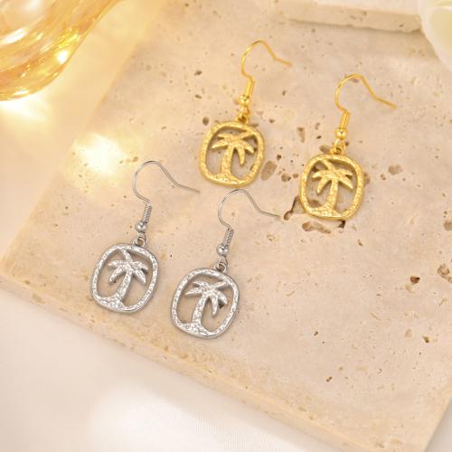 Stainless Steel Drop Earring 304 Stainless Steel Vacuum Ion Plating for woman Sold By Bag