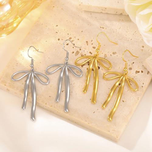 Stainless Steel Drop Earring 304 Stainless Steel Vacuum Ion Plating for woman Sold By Bag