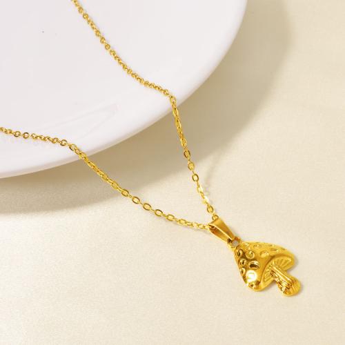 Stainless Steel Jewelry Necklace 304 Stainless Steel Vacuum Ion Plating for woman Sold By Bag