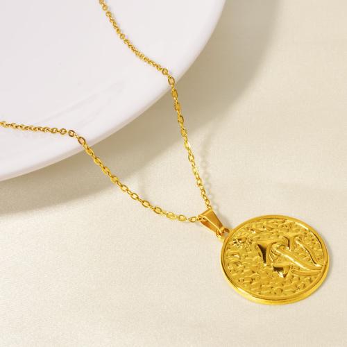 Stainless Steel Jewelry Necklace 304 Stainless Steel Vacuum Ion Plating for woman Sold By Bag