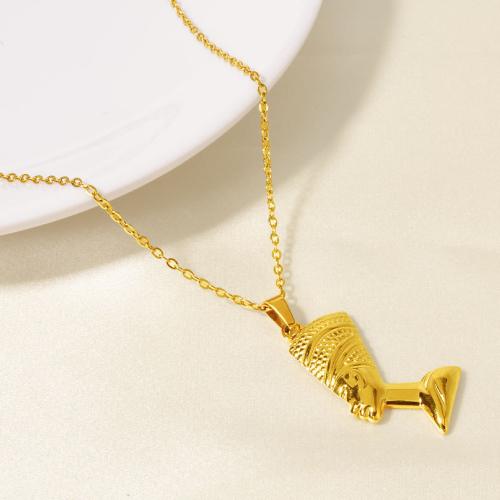 Stainless Steel Jewelry Necklace 304 Stainless Steel Vacuum Ion Plating for woman Sold By Bag