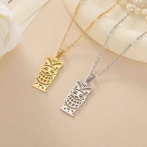 Stainless Steel Jewelry Necklace 304 Stainless Steel Vacuum Ion Plating for woman Length 51-60 cm Sold By Bag