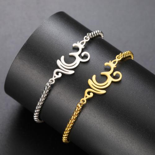 Stainless Steel Jewelry Bracelet 304 Stainless Steel with Wax Cord Vacuum Ion Plating for woman Sold By Bag