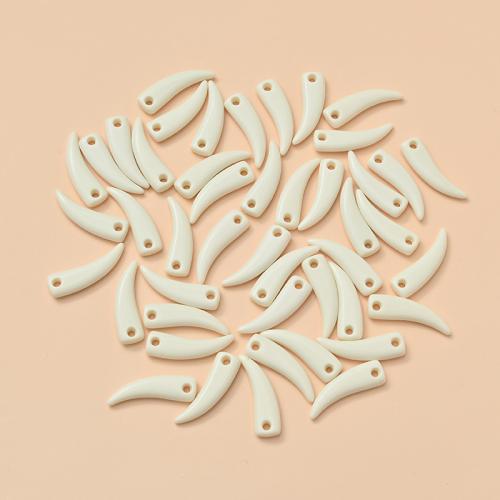 ABS Plastic Pendants Tooth DIY ivory color 30.50mm Approx Sold By Bag