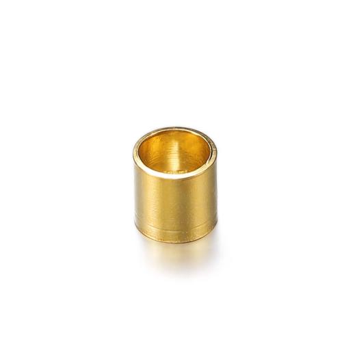 Stainless Steel Tube Beads 304 Stainless Steel Column Galvanic plating DIY golden Approx Sold By Bag