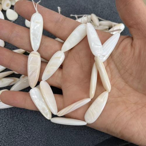 Natural Freshwater Shell Beads Teardrop DIY white Sold By Strand