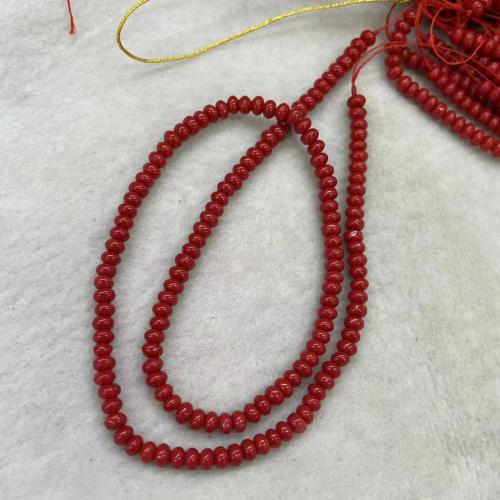 Contas de conchas coloridas naturais, concha, DIY, vermelho profundo, 3x4mm, Aprox 143PCs/Strand, vendido por Strand