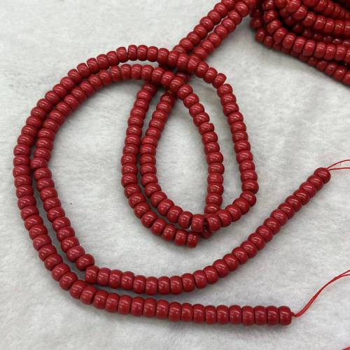 Natural Colored Shell Beads DIY deep red Approx Sold By Strand