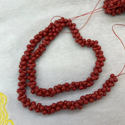 Natural Colored Shell Beads DIY deep red Sold By Strand