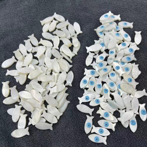 Natural Freshwater Shell Beads Fish DIY & enamel Sold By PC