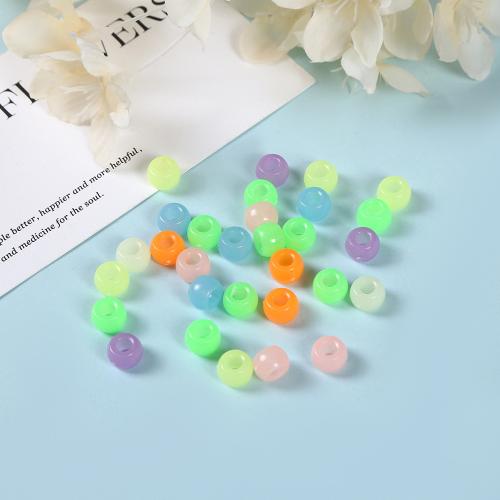 Akril nakit Beads, možete DIY & luminated, više boja za izbor, 6x9mm, Približno 500G/Torba, Prodano By Torba