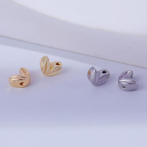 Brass Jewelry Beads Heart plated DIY nickel lead & cadmium free Sold By PC