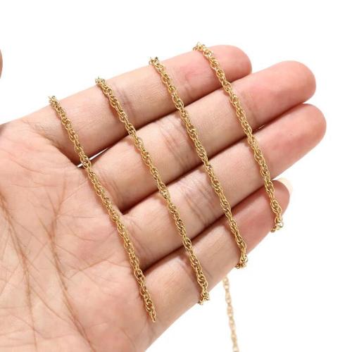 Stainless Steel Jewelry Chain 304 Stainless Steel gold color plated DIY Sold By m