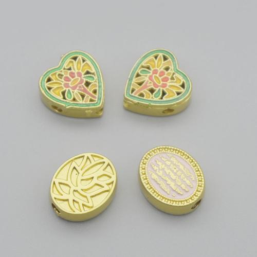 Zinc Alloy Jewelry Beads gold color plated DIY Sold By PC