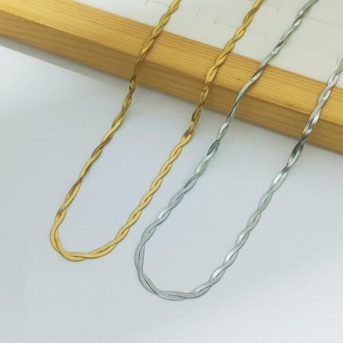 Stainless Steel Chain Necklace 304 Stainless Steel plated for woman Length 45 cm Sold By PC