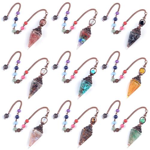 Natural Stone Pendulum with Zinc Alloy fashion jewelry Sold By PC