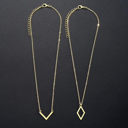 Zinc Alloy Sweater Chain Necklace plated 2 pieces & fashion jewelry & for woman golden Sold By Set