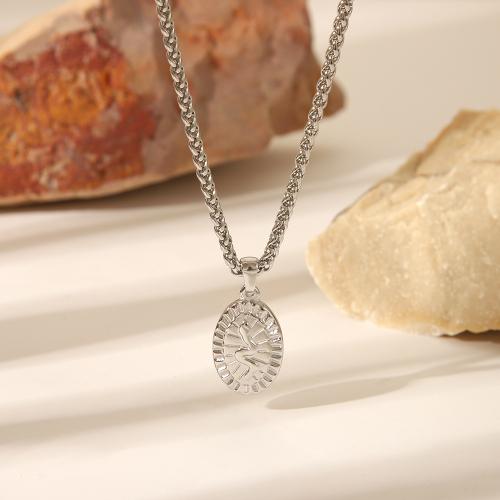 Stainless Steel Jewelry Necklace 304 Stainless Steel polished fashion jewelry & Unisex original color Sold By PC