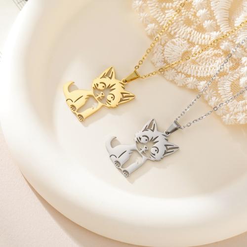 Stainless Steel Jewelry Necklace 304 Stainless Steel Vacuum Ion Plating for woman Sold By Bag