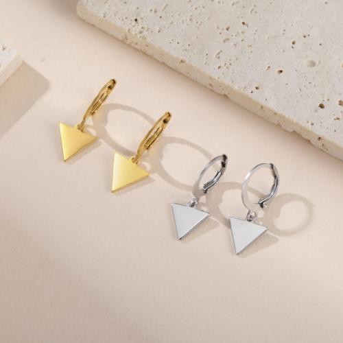 Stainless Steel Drop Earring 304 Stainless Steel Vacuum Ion Plating for woman Sold By Bag