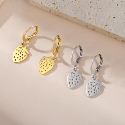 Stainless Steel Drop Earring 304 Stainless Steel Vacuum Ion Plating for woman Sold By Bag