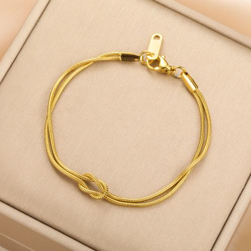 Stainless Steel Jewelry Bracelet 304 Stainless Steel Vacuum Ion Plating for woman Sold By Bag